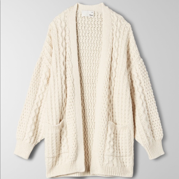 wilfred free cable knit cardigan